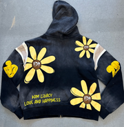 BLACK KDM FLOWER HOODIE