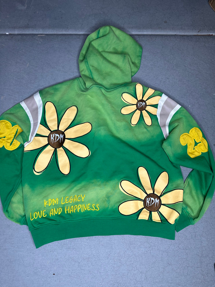 Green KDM FLOWER HOODIE