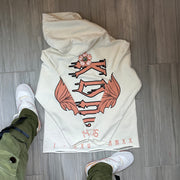 Off-White  & Peach Hoodie